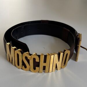 Moschino Black and Gold Belt
